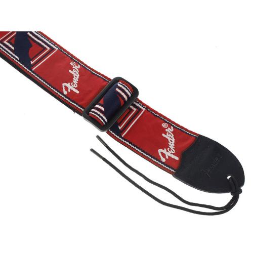 Fender Tracolla 2' Monogrammed Red White Blue