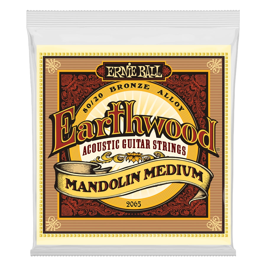 Ernie Ball 2065 Earthwood Mandolin Medium Loop End 80/20 Bronze