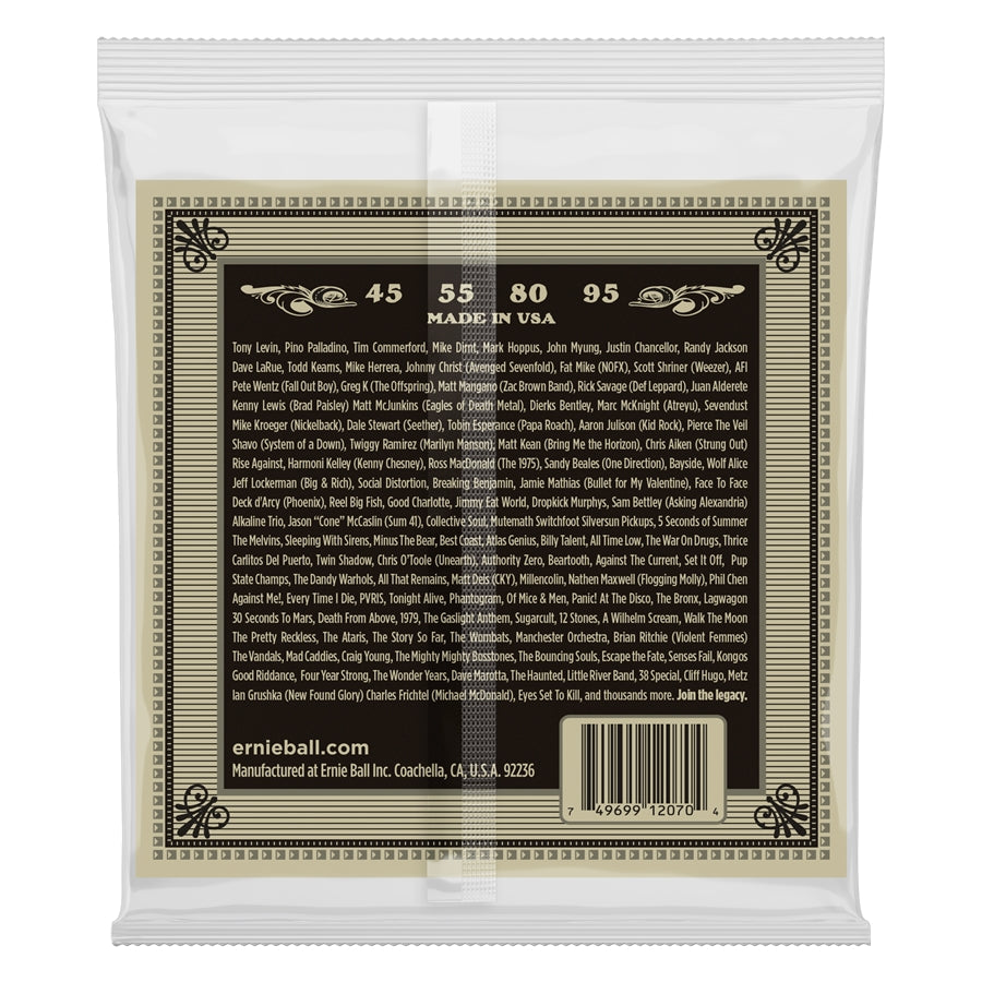 Ernie Ball 2070 Earthwood Phosphor Bronze 45-95