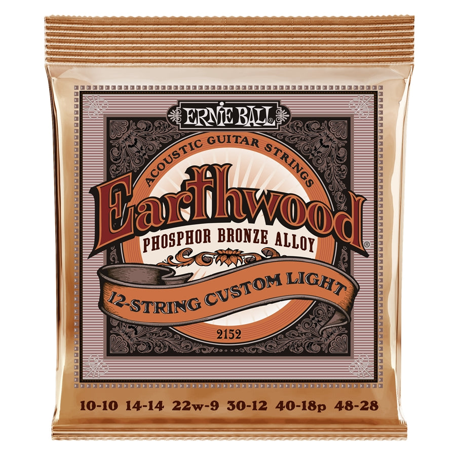 Ernie Ball 2152 Earthwood 12-String Custom Light Phosphor Bronze