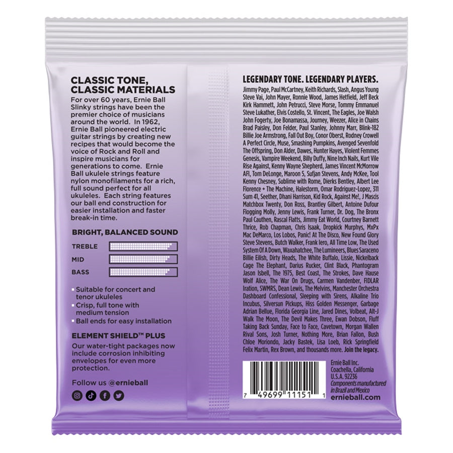 Ernie Ball 2327 Conc/Ten BE Uku Strings Wound G 