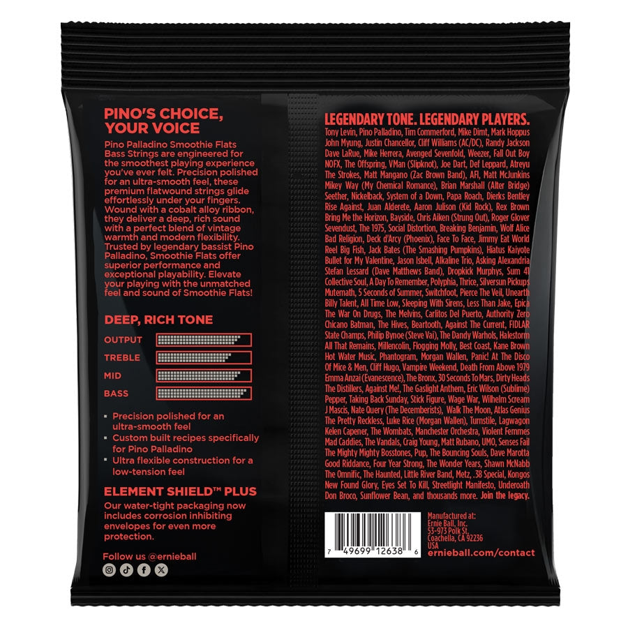 Ernie Ball 2749 Pino Palladino Smoothie Flats Medium 43-108