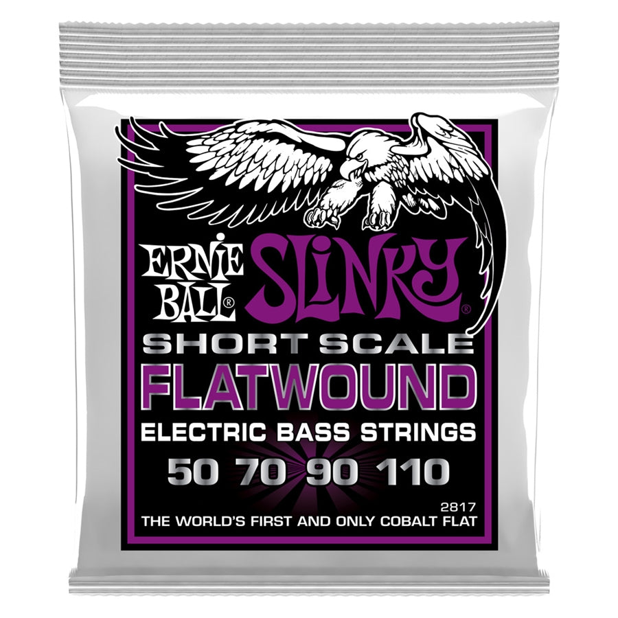 Ernie Ball 2817 Slinky Short Scale Flatwound Electric Bass 50-110