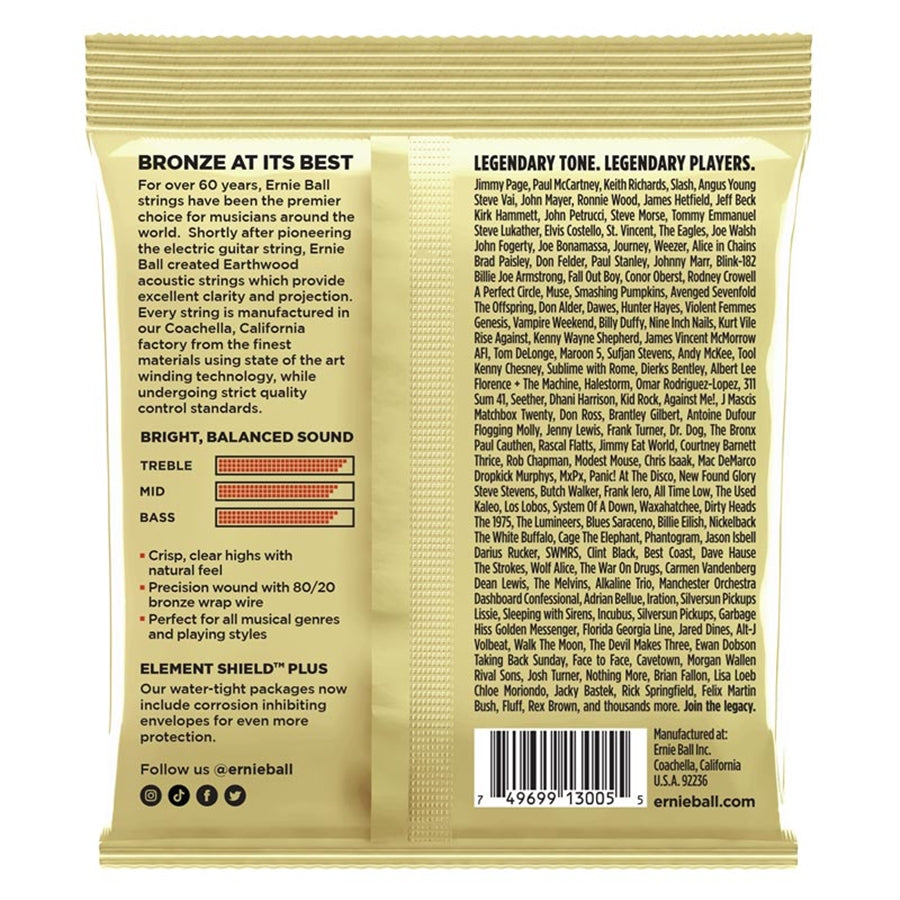 Ernie Ball 3005 Earthwood Custom Medium 80/20 12.5-56