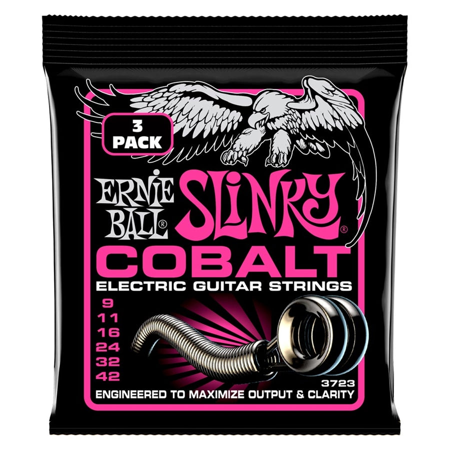Ernie Ball 3723 Super Slinky Cobalt 3 Pk 9 42