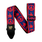 Ernie Ball 4698 Tracolla Red and Blue Peace Love Dove Jacquard Strap 2021