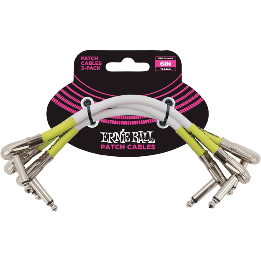 Ernie Ball 6052 Patch Cable White 15 cm 3 pcs