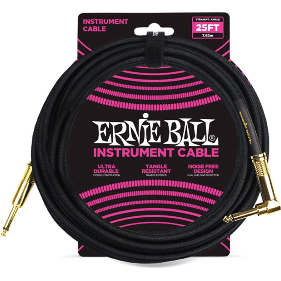 Ernie Ball 6058 Braided Black/Black Cable 7.62 m
