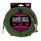 Ernie Ball 6077 Cavo Braided Black/Green 3,05 m