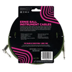 Ernie Ball 6077 Cavo Braided Black/Green 3,05 m