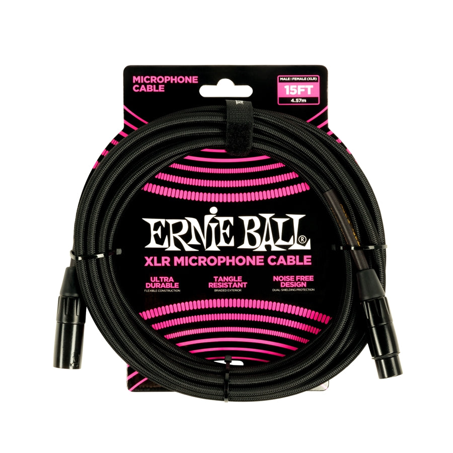 Ernie Ball 6391 Cavo Microfonico Braided nero 4,5 m