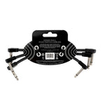 Ernie Ball 6444 Flex Patch Cable Black 15cm 3pk