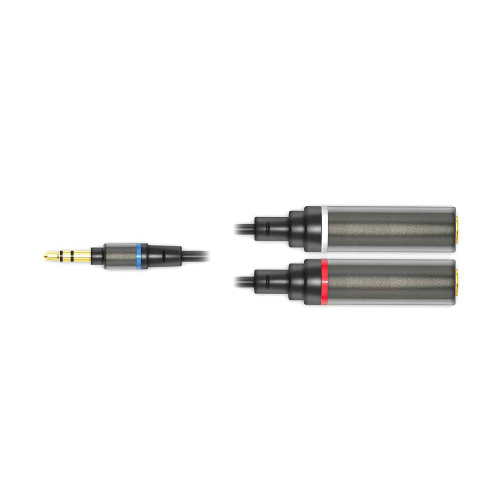 IK Multimedia iLine Mono Output Splitter - cavo jack stereo da 1/8'' maschio/due jack mono 1/4'' femmina