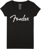 Fender T-Shirt Spaghetti Logo Donna Black Small