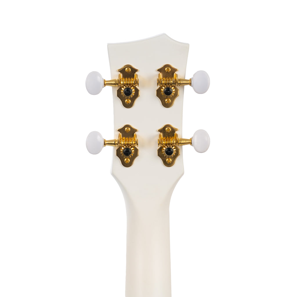 Cascha Ukulele Concerto in Carbonio Pack White con Borsa Tracolla e Plettri
