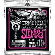 Ernie Ball 3123 Super Slinky 09 - 42 Coated Titanium Per Chitarra Elettrica