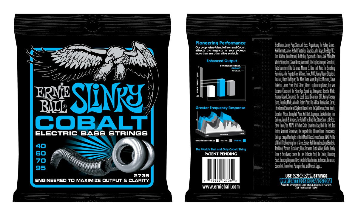 Ernie Ball 2735 Cobalt Extra Slinky Bass 040-100