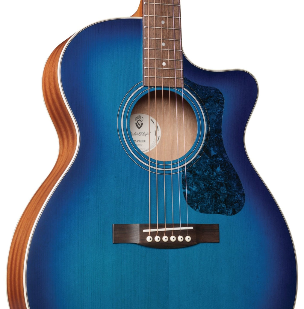 Guild OM240CE Dark Blue Burst Electro-Acoustic Guitar