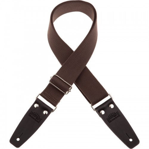 Magrabo Tracolla Stripe SC Entry Marrone 5 cm terminali Nero fibbia Argento