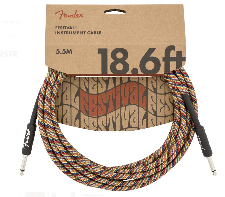 Fender Festival Hemp Cavo Jack Pipa Mt5,5 Rainbow