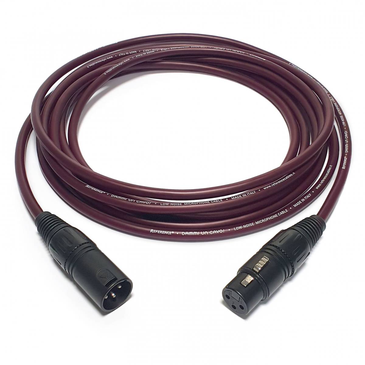 Reference Dammi Un Cavo per Microfono XLR M XLR F 10,25 Mt. Burgundy