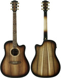 Cole Clark Fat Lady 2 Cutway Natural Satin with Sunburst Acustica Elettrificata