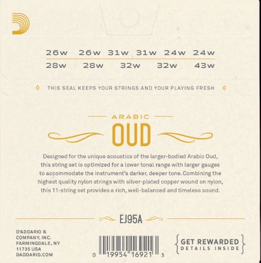 D'Addario J95A Arabic Oud String Set