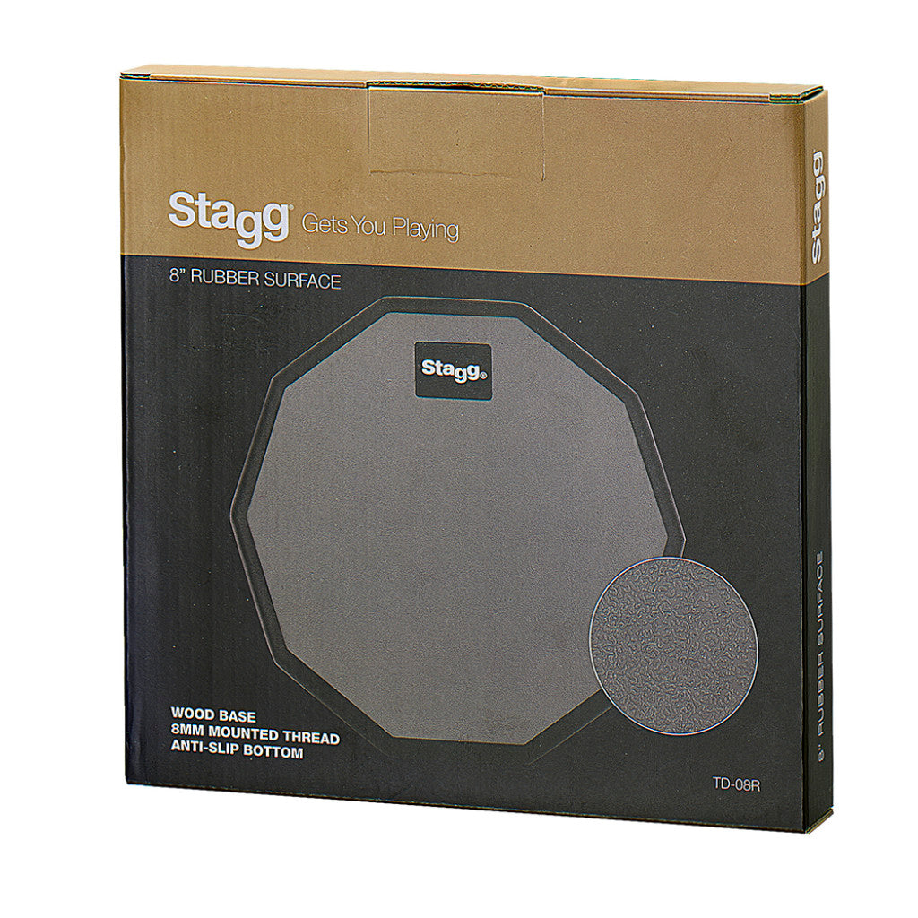 Stagg Pad Allenamento Decagonale 8' in Gomma sul Retro Vite per Fissaggio Asta