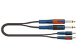 Quik Lok Cavo 1 Jack Stereo a 2 RCA Maschio Mt 2 Nero