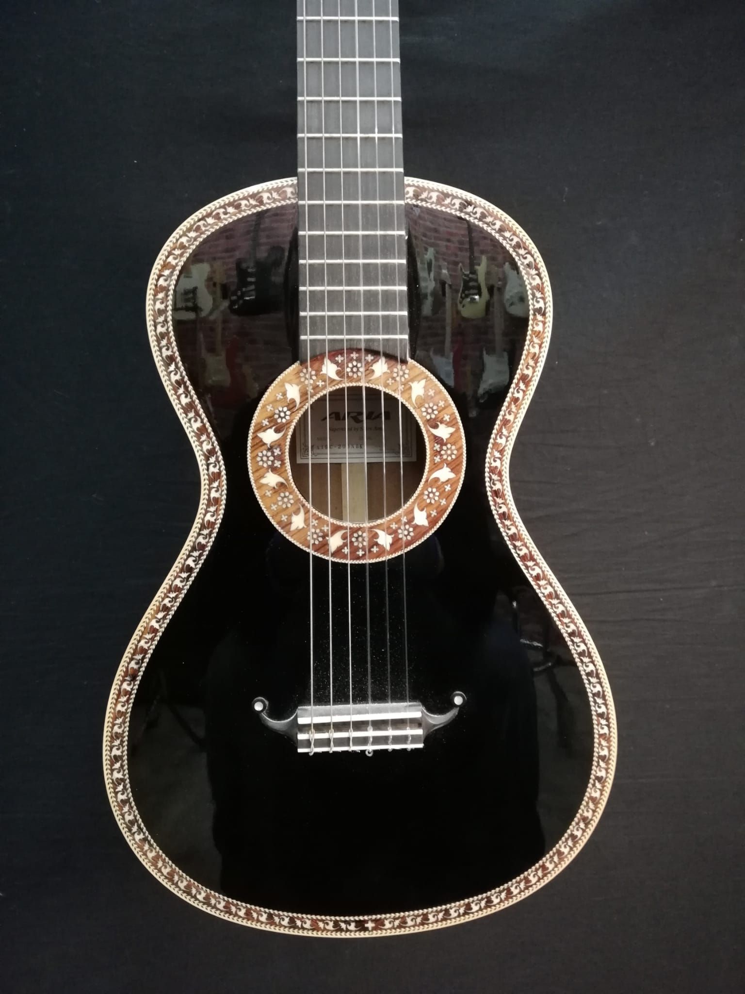 Aria A19C-200N Black Chitarra Classica Nera