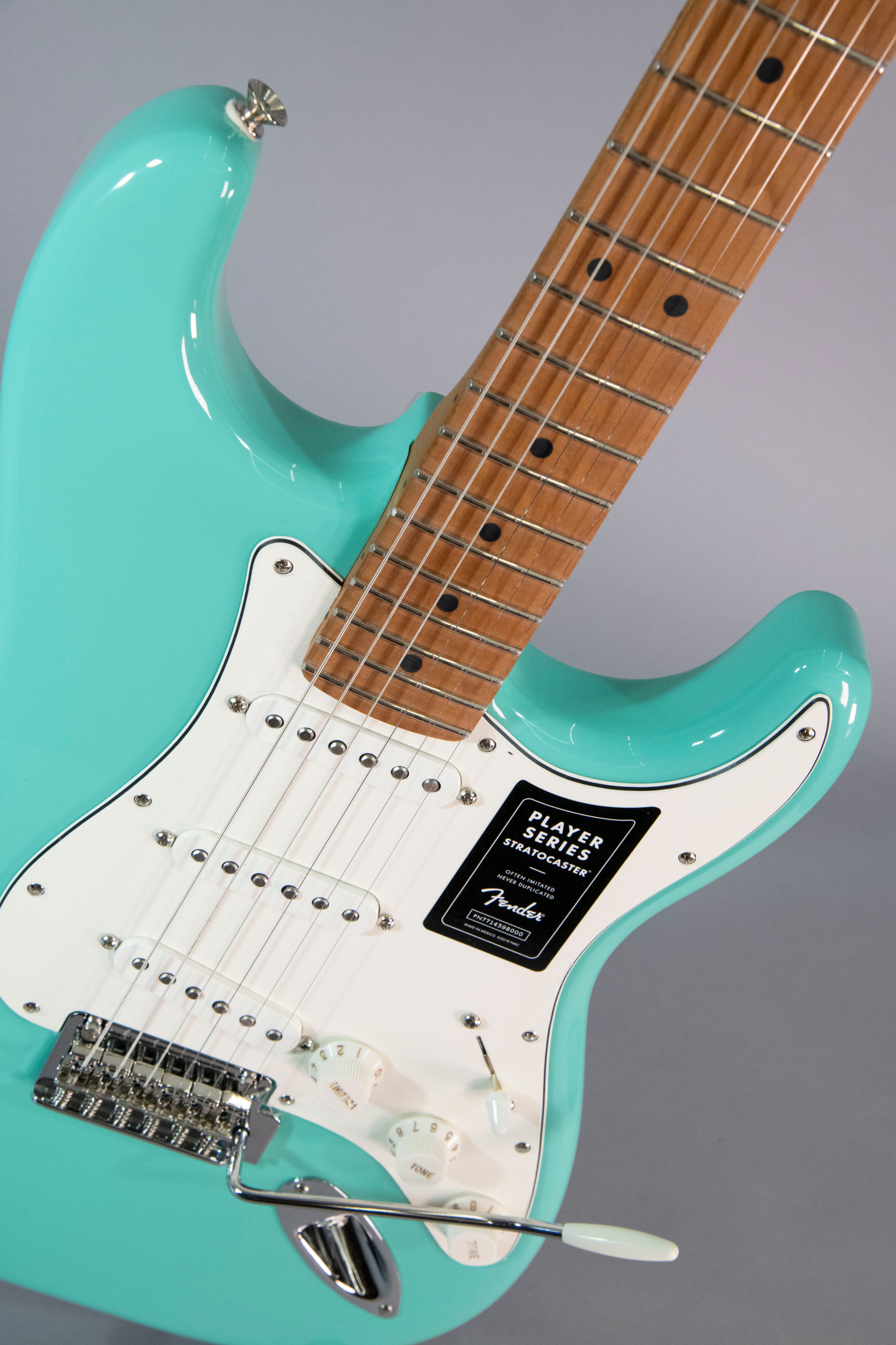 Fender Stratocaster Player Seafoam Green con Roasted Maple