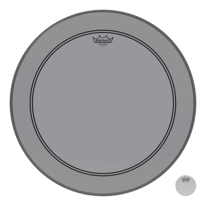 Remo Pelle Emperor Colortone 24' Smoke Trasparente per Grancassa