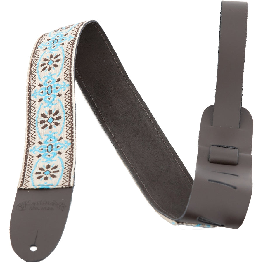 Martin & Co. 18A0084 Retro Woven Guitar Strap, Vintage Blue
