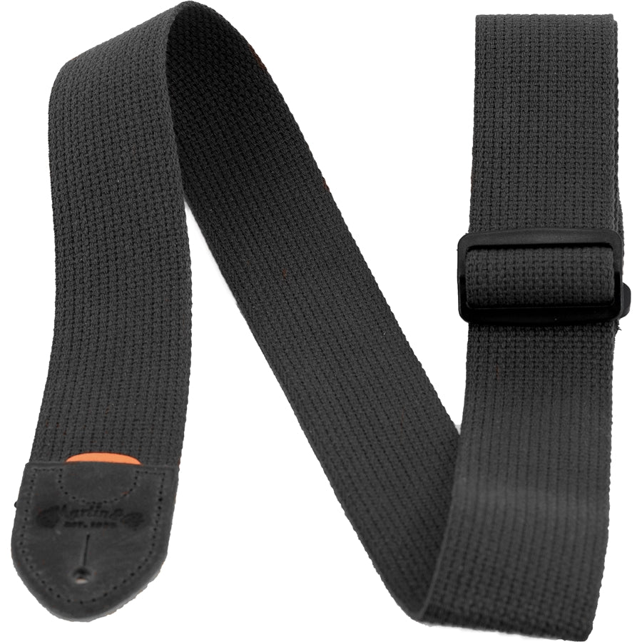 Martin & Co. 18A0104 Cotton Weave Strap, Black, with Pick Holder