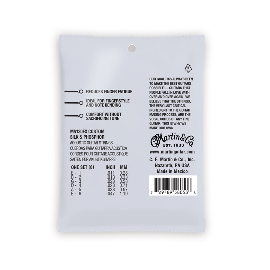Martin & Co. MA130FX Authentic Flexible Core Silk & Phosphor Custom 11-47