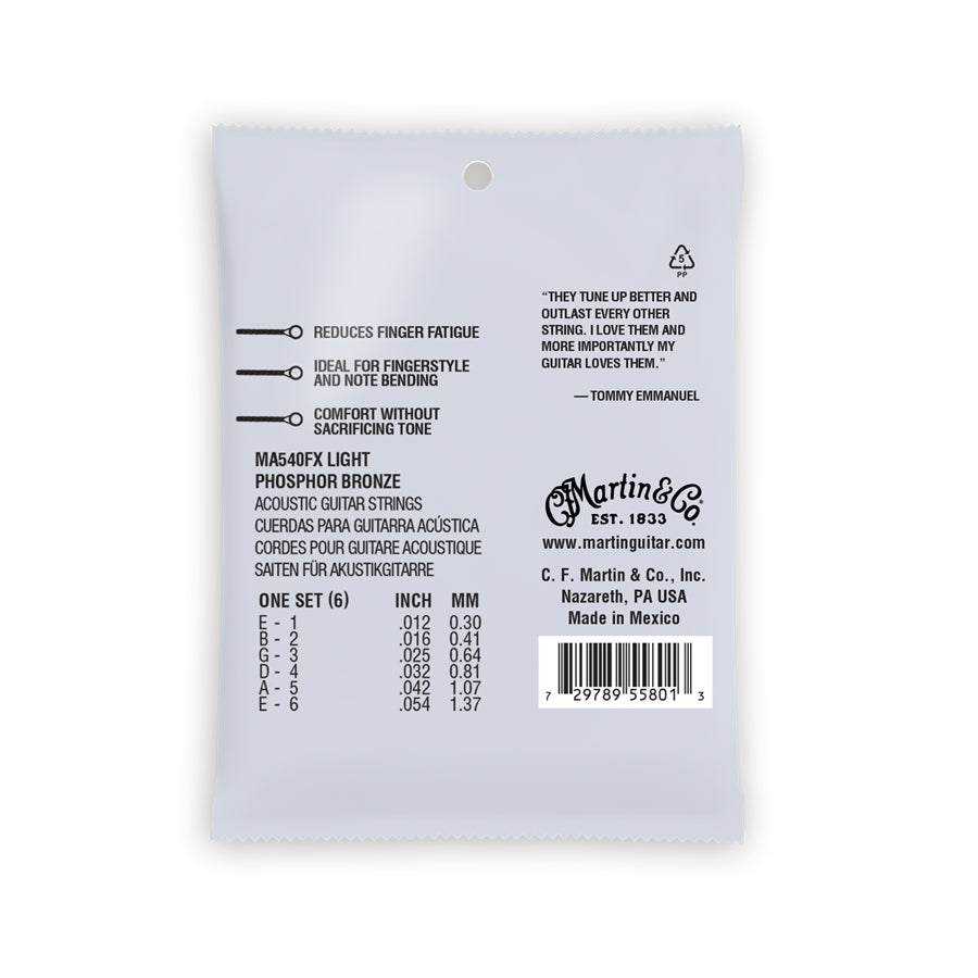 Martin & Co. MA540FX Authentic Flexible Core Light - Tommy's Choice Phosphor Bronze 12-54