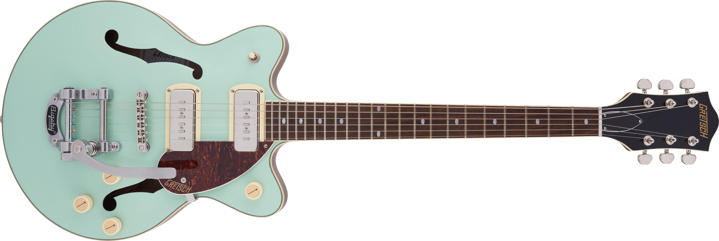 Gretsch G2655T P90 Streamliner Center Block Jr. P90 con Bigsby Two Tone Mint