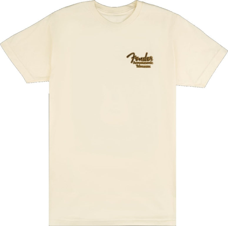 Fender Acoustasonic Tele T-Shirt Cream Large
