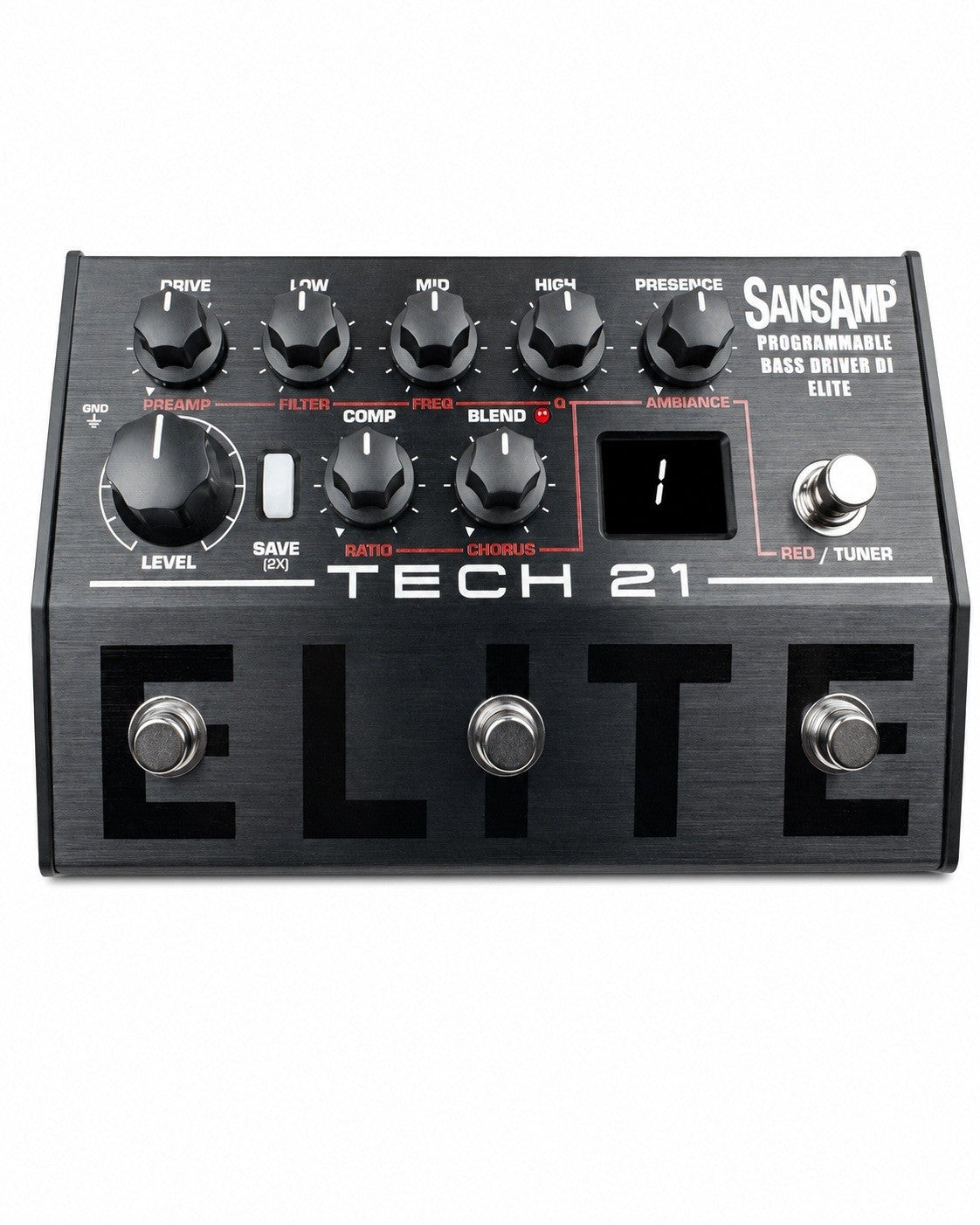 Tech21 SansAmp Driver Elite Programmable - preamplificatore a pedale per basso