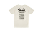 Fender World Tour T-Shirt Vintage White Small