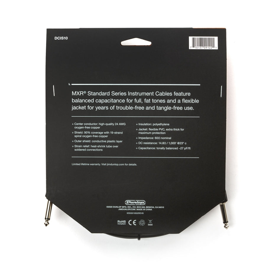 Mxr DCIS10 Cavo strumento Standard, 3 Metri