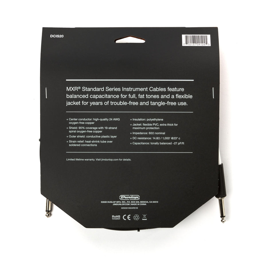 Mxr DCIS20 Cavo strumento Standard, 6 Metri