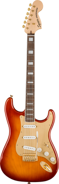 Squier 40Th Anniversary Stratocaster Gold Anodized Pickguard Sienna Sunburst