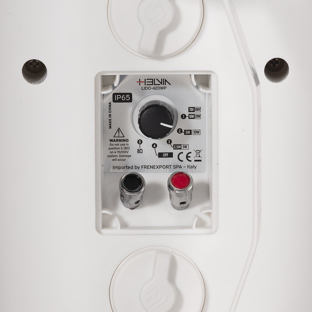 Helvia Lido 420 Pair of 4' White Outdoor Speakers
