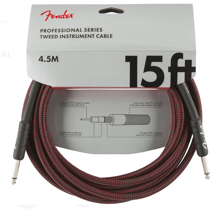 Fender Cavo Professional 4,5Mt Red Tweed