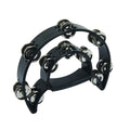 Darestone TW20 Tambourine, Half Moon, Black, Double Row, Jingles