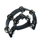 Darestone TW20 Tambourine, Half Moon, Black, Double Row, Jingles