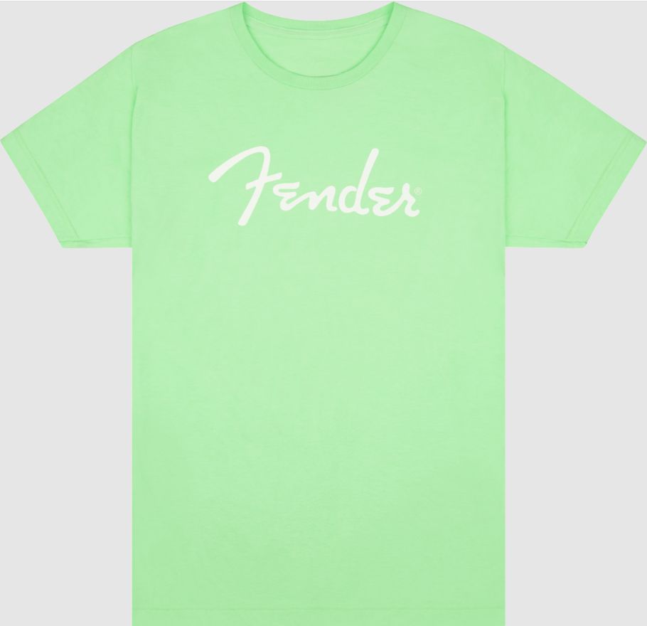 Fender Spaghetti Logo Tshirt Surf Green Large