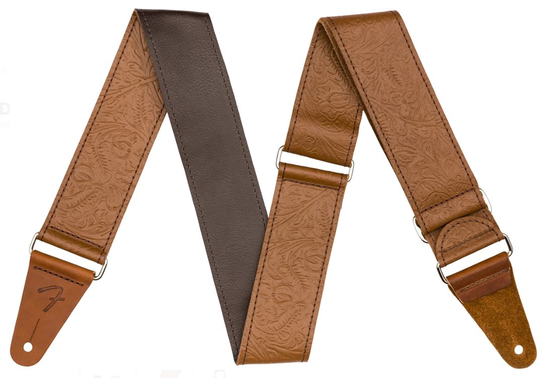 Fender Tooled Leather Guitar Strap Brown