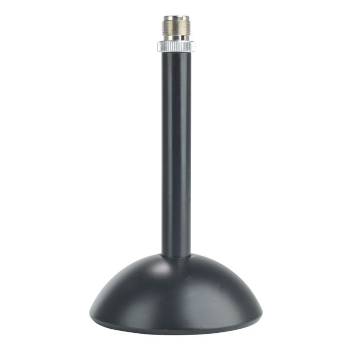 Euromet Base Microfono in Acciaio con Stelo Nero Altezza Cm12